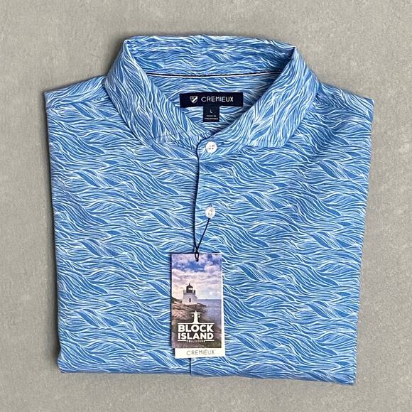 Daniel Cremieux Men's Large Button-Up Short Sleeve Shirt Blue & White NEW - Picture 1 of 13